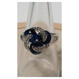 SAPPHIRE COLOR 925 RING SZ 7