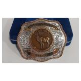 MONTANA BI CENTENNIAL BRONZE TOKEN BELT BUCKLE