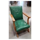 1940'S CHILDREN'S LEATHER ROCKER W/ NAILHEAD