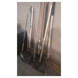 SHOVELS, RAKES, POST HOLE DIGGER