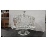 GLASS PUNCH BOWL/CHIP N' DIP/CAKE SERVER