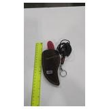 2 DAMASCUS STYLE KNIVES W/ SHEATHS