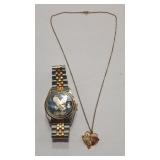 BLACK HILLS GOLD STYLE WATCH & NECKLACE