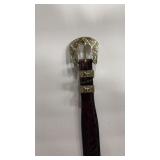 GENUINE OSTRICH BELT WITH BUCKLE