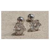 MOISSANITE GRA CERT 925 EARRINGS