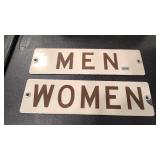 PORCELAIN MEN & WOMEN'S BATHROOM DOOR SIGNS