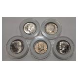 5 -  90% 1964 KENNEDY HALVES