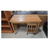 MISSION STYLE OAK DESK & FILE CABINET