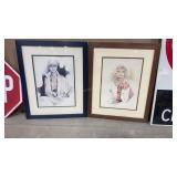 TWO SARAH MOON FRAMED PRINTS
