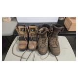 2 PAIRS OF WORK BOOTS