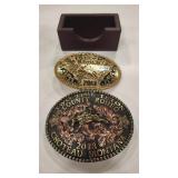 FORT PECK & TETON COUNTY BUCKLES & CARD CADDY