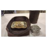 KOOTENAI BUCKLE LEATHER CADDY KOOZIE & TAPE
