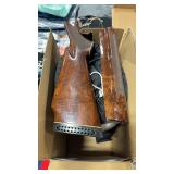WOOD RIFLE STOCK, TASER AND CAR COVER