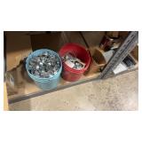 3 BUCKETS OF CONDUIT CLAMPS