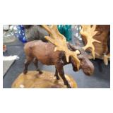 J. DEFATTE CARVED WOOD MOOSE