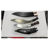 2 KUKRI KNIVES W/ SHEATHS