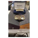 WOLF POINT SIGNED & KOOTENAI RIVER BUCKLES W/ DESK