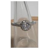 MOISSANITE GRA CERT 925 RING SZ 7