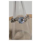 MOISSANITE GRA CERT 925 RING SZ 7