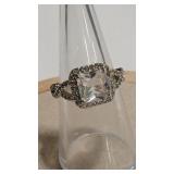 MOISSANITE GRA CERT 925 RING SZ 7