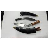 2 KUKRI KNIVES W/ SHEATHS