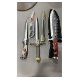 TIMBER RATLER MACHETE W/ SHEATH & 2 DECORATIVE