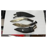 2 KUKRI KNIVES W/ SHEATHS