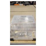 2 PLASTIC TOOL ORGANIZERS W/ BOLTS & FITTINGS