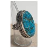 STERLING SOUTHWEST STYLE RING  SZ 4