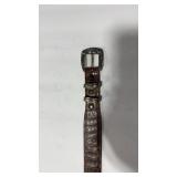 STERLING SILVER BUCKLE W/ CROCODILE BELT