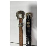 SILVER LACED AND GENUINE OSTRICH BELTS WITH BUCKLE