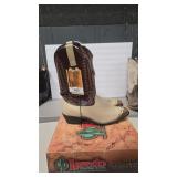 LAREDO LIZARD PRT COWBOY BOOTS SZ 13M
