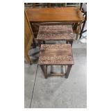 2 - NESTING MONKEY WOOD TABLES