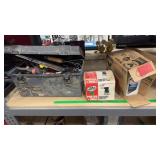PORTER CABLE SANDER W/ 4 SAE 30 OIL & ASSORTED