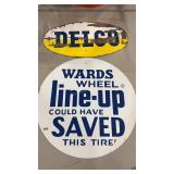 WOODS WHEEL & DELCO METAL SIGNS