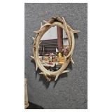 FAUX ANTLER WALL MIRROR