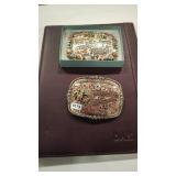 WOLF POINT MT y GLASGOW MT RODEO BUCKLES & LEATHER