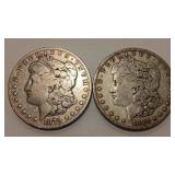 1879 & 1880 S MORGAN DOLLARS