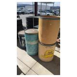 4 ASSORTED FIBER DRUMS