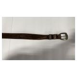 STERLING SILVER BUCKLE W/ GENUINE HIPPO BELT