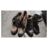 2 PAIRS OF WORK BOOTS