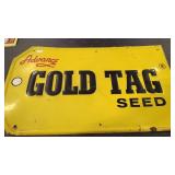 ADVANCED GOLD TAG SEED METAL SIGN