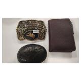 KOOTENAI BUCKLE LEATHER BUCKLE & MEMO BOOK