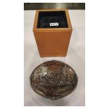 THREE FORKS MT SIGNED BUCKLE & PEN HOLDER