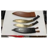 2 KUKRI KNIVES W/ SHEATHS