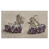 925 AMETHYST COLOR EARRINGS