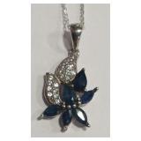 925 SAPPHIRE COLOR NECKLACE