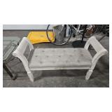 WOOD & UPHOLSTERED ENTRY BENCH