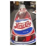 METAL SPARKLING PEPSI COLA ADVERTISING SIGN