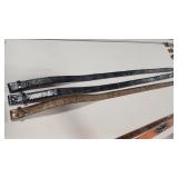 2 GENUINE PYTHON & CROCODILE BELTS